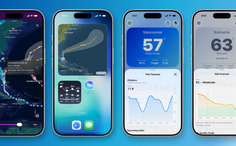 Hurricane Tracking and Widgets Highlight Mercury Weather Update